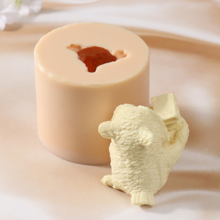 Молд силиконовый Молд силиконовый "Сова с книгами" Силикон 8х7х8,5 см