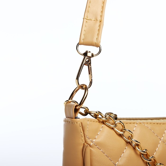 Сумка багет на молнии, цвет бежевый Сумка багет на молнии, цвет бежевый