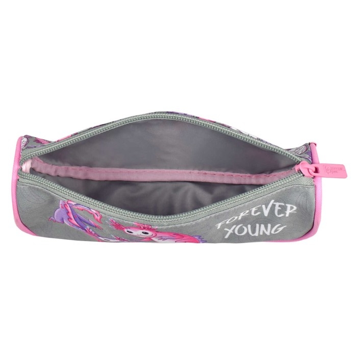 Пенал мягкий, 1 отделение, 95 х 200 х 45 мм, объёмный, Феникс Пенал мягкий, 1 отделение, 95 х 200 х 45 мм, объёмный, Феникс "Парочка аксолотлей" серый/розовый 64180