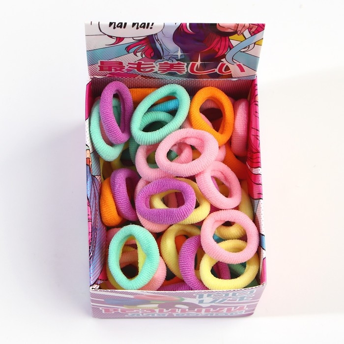 Резинки для волос «Махрушка», аниме,100 шт, 2 х 2 х 0.4 см Резинки для волос «Махрушка», аниме,100 шт, 2 х 2 х 0.4 см