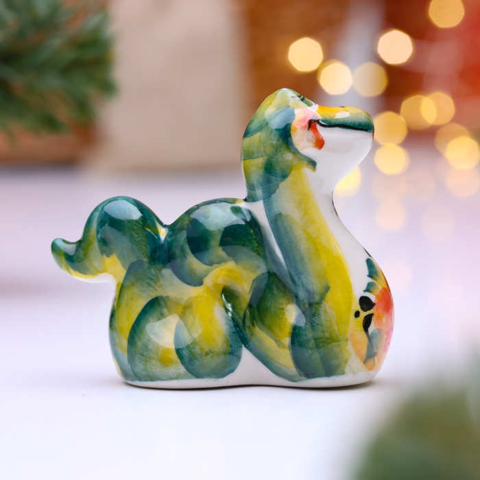 Сувенир символ года Сувенир символ года "Змея Чак", гжель, цвет