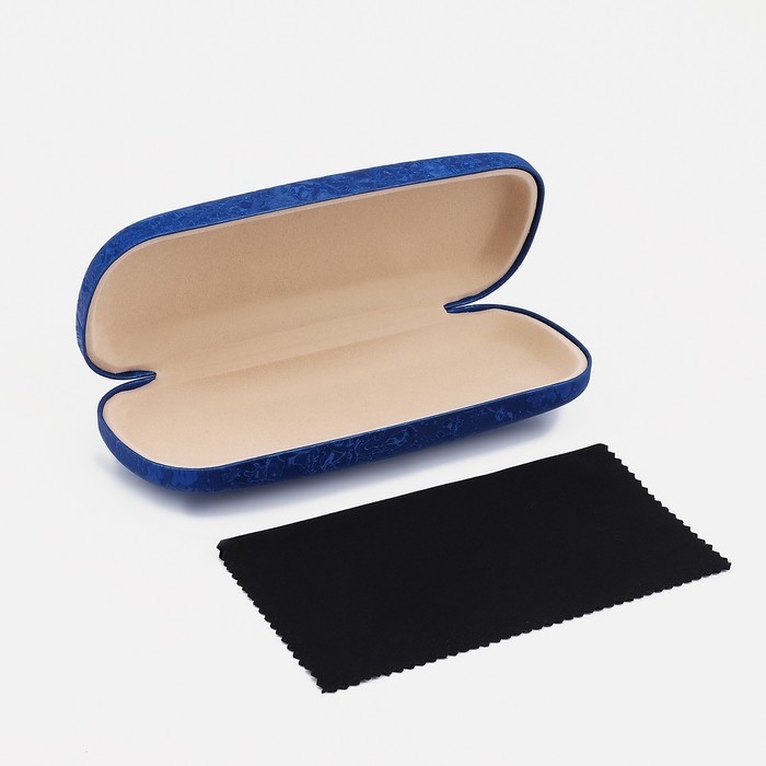 Футляр для очков на хлопушке, длина 16 см, цвет синий Футляр для очков на хлопушке, длина 16 см, цвет синий