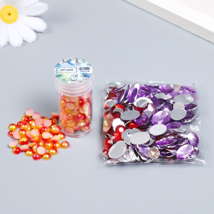 Декор Декор "Градиент оранжево-жёлтый" d=6 мм 10г 200 шт 5х2,5 см МИКС