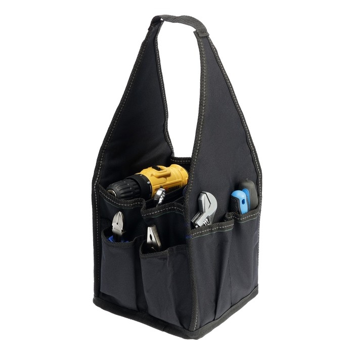 Сумка-органайзер ТУНДРА, квадратная, для хранения и переноски инструмента, 16 карманов Сумка-органайзер ТУНДРА, квадратная, для хранения и переноски инструмента, 16 карманов