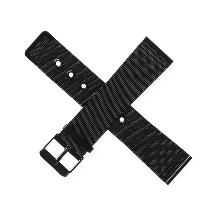 Ремешок для часов Ремешок для часов "Соломон", 20 мм, нержавеющая сталь, l-19.5 см, черный