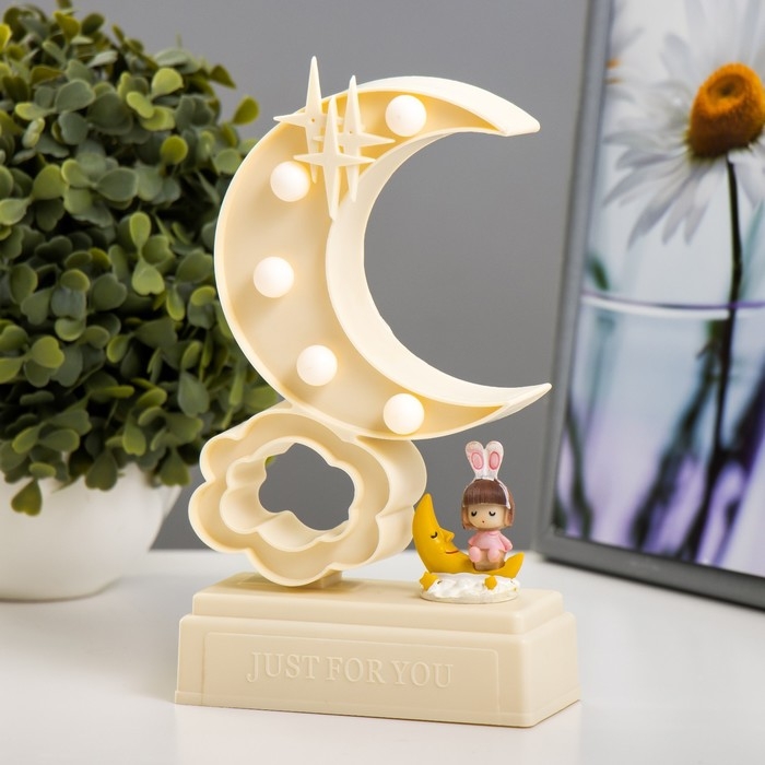 Ночник Ночник "Ночка" 5хLED 4000К 2хАА слоновая кость 20х12х5,5см RISALUX