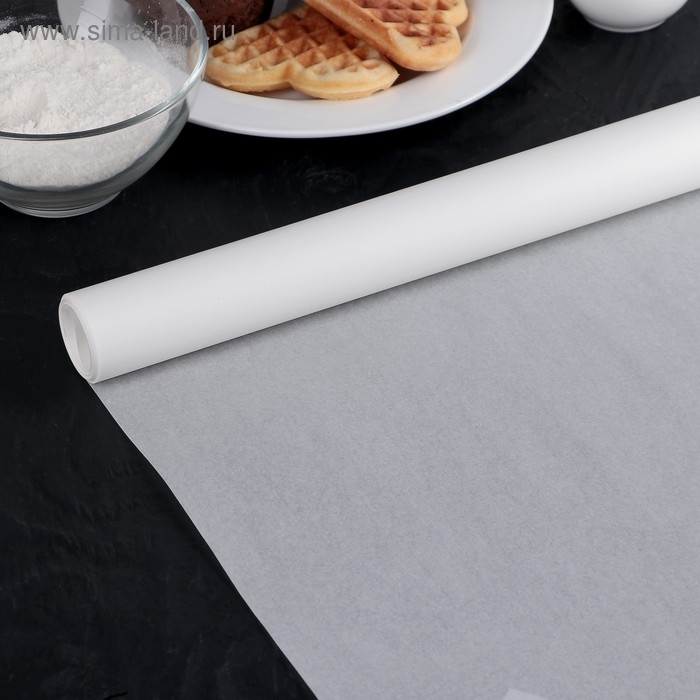 Пергамент силиконизированный «Gurmanoff», 38 см×8 м, цвет белый Пергамент силиконизированный «Gurmanoff», 38 см×8 м, цвет белый