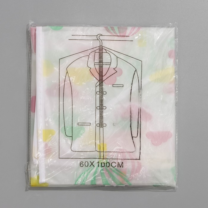 Чехол для одежды «Воздушные шары», 60×100 см, PEVA, дизайн МИКС Чехол для одежды «Воздушные шары», 60×100 см, PEVA, дизайн МИКС