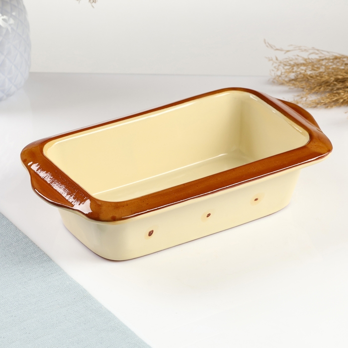 Емкость для запекания Емкость для запекания "Трапеза прямоугольная" 1л / 6,5х27х14,5см, карамель