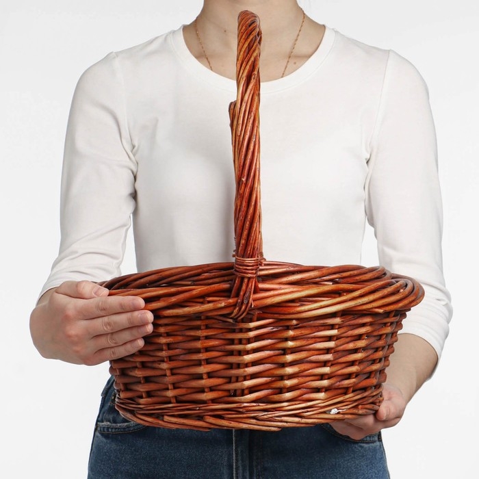 Набор корзин, 3 шт, 36х14/39 см, 30х12/34 см, 23х8/25 см, ива коричневая Набор корзин, 3 шт, 36х14/39 см, 30х12/34 см, 23х8/25 см, ива коричневая