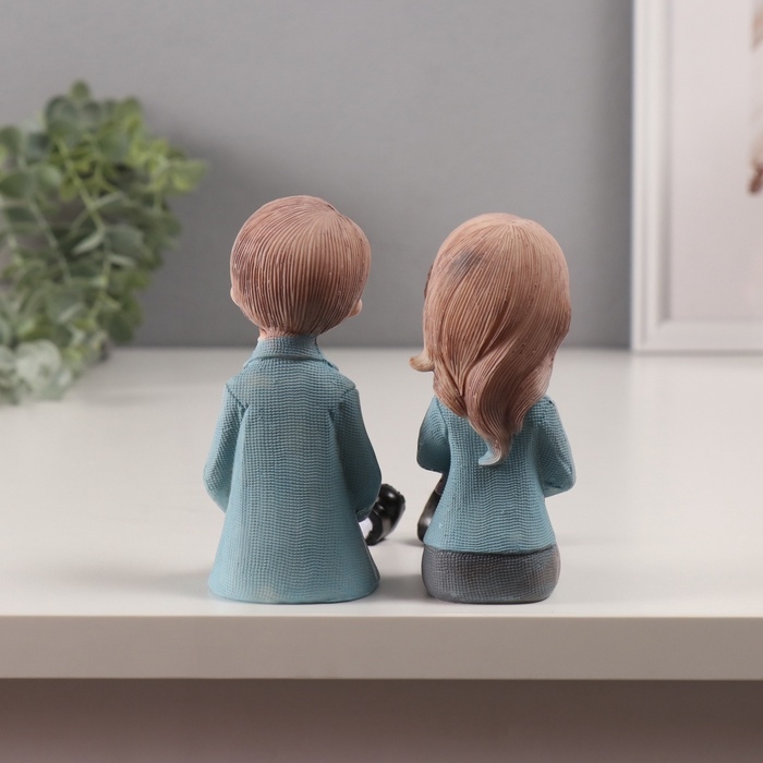 Сувенир полистоун  Сувенир полистоун "Мальчик и девочка в очках" набор 2 шт 5,5х4х16 см