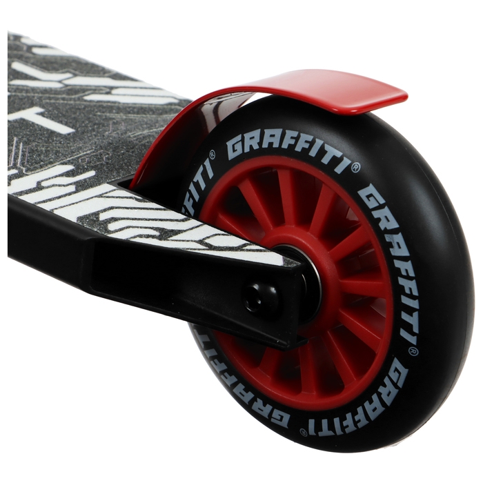 Самокат трюковой GRAFFITI Clever 24, колёса PU 100 мм, резьбовая компрессия, ABEC 9 Chrom, цвет чёрный Самокат трюковой GRAFFITI Clever 24, колёса PU 100 мм, резьбовая компрессия, ABEC 9 Chrom, цвет чёрный