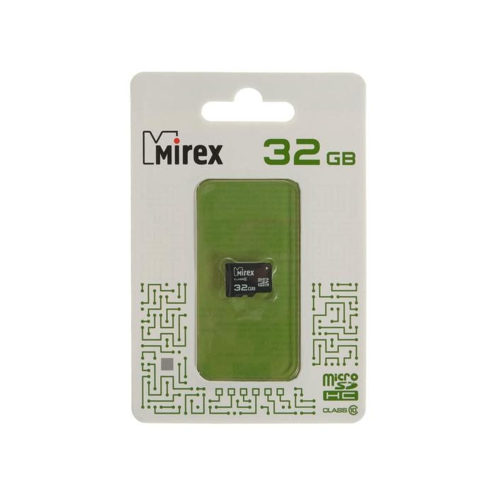 Карта памяти Mirex microSD, 32 Гб, SDHC, класс 10 Карта памяти Mirex microSD, 32 Гб, SDHC, класс 10