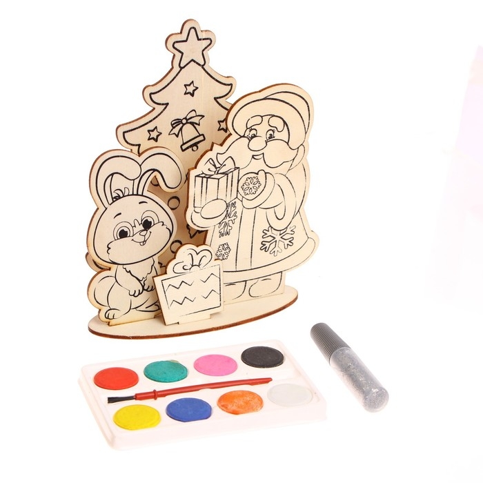 Набор для творчества «Роспись по дереву. Дед Мороз и Зайка» Набор для творчества «Роспись по дереву. Дед Мороз и Зайка»