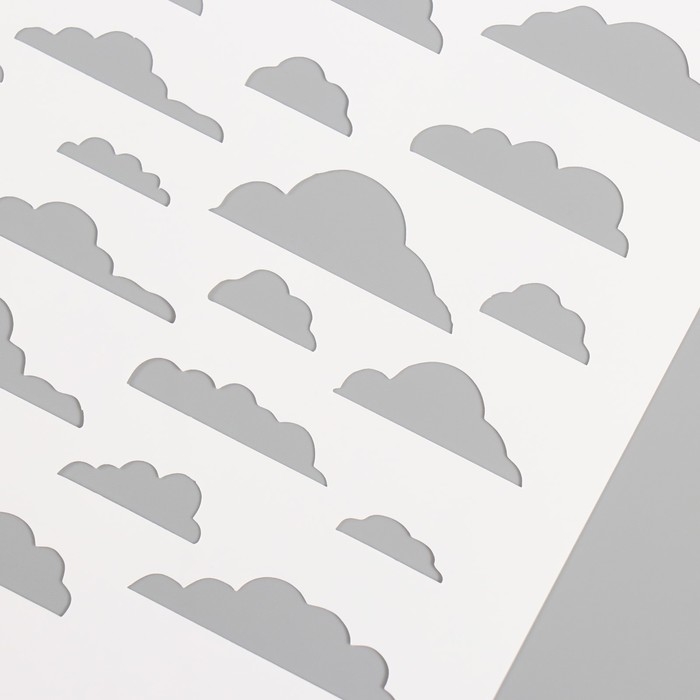 Трафарет пластиковый Трафарет пластиковый "Облака", 16х24 см