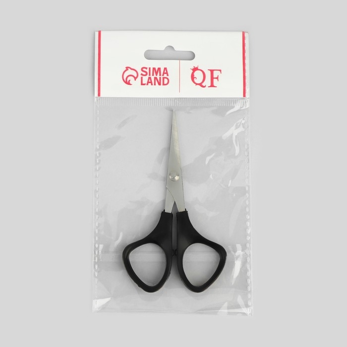 Ножницы маникюрные, прямые, 10,5 см, цвет серебристый/чёрный Ножницы маникюрные, прямые, 10,5 см, цвет серебристый/чёрный