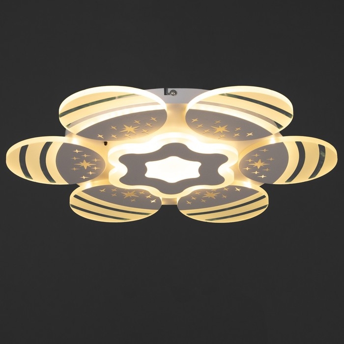 Люстра с ПДУ "Косм BayerLuxо" 7хLED 60Вт белый 55х55х10 см BayerLux