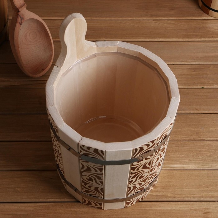 Запарник из липы, 5 л, пластиковая вставка, ручка-деревянная (Рисунок  8) Запарник из липы, 5 л, пластиковая вставка, ручка-деревянная (Рисунок  8)