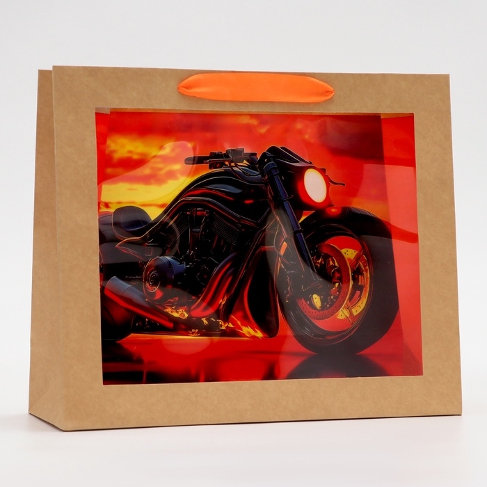 Пакет с PVC окном,  Пакет с PVC окном, "Лучшему мужчине", 31 х 11 х 26 см