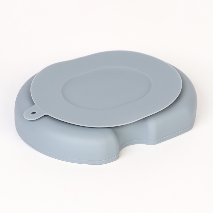 Тарелка детская 2 секции, «Слоник» M&B, 16х19,8х3, серый Тарелка детская 2 секции, «Слоник» M&B, 16х19,8х3, серый