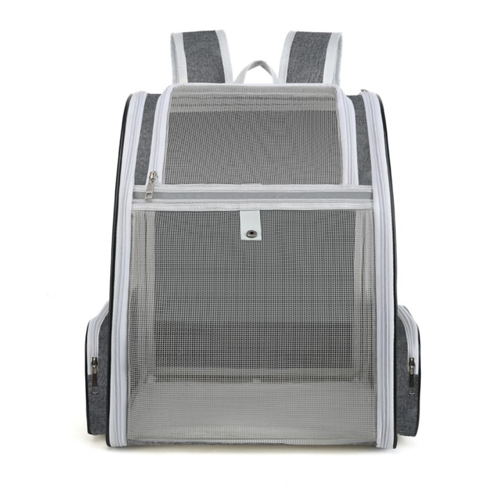 Рюкзак-переноска для кошек и собак, оксфорд+сетка, 32 х 28 х 40 см, серый Рюкзак-переноска для кошек и собак, оксфорд+сетка, 32 х 28 х 40 см, серый
