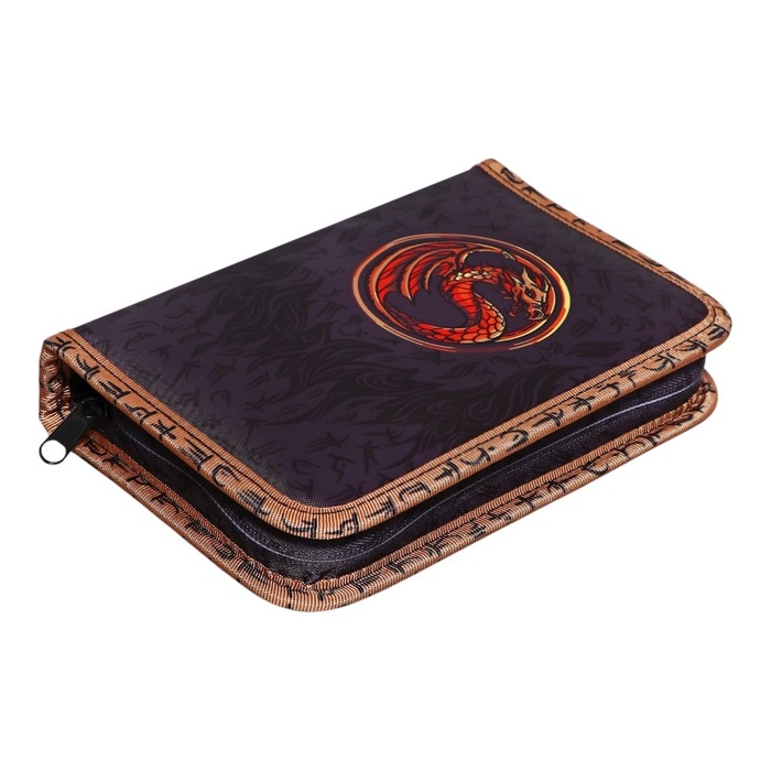 Пенал 1 секция, 133 х 200 х 35 мм, текстильный, Феникс Пенал 1 секция, 133 х 200 х 35 мм, текстильный, Феникс "Огненный дракон"