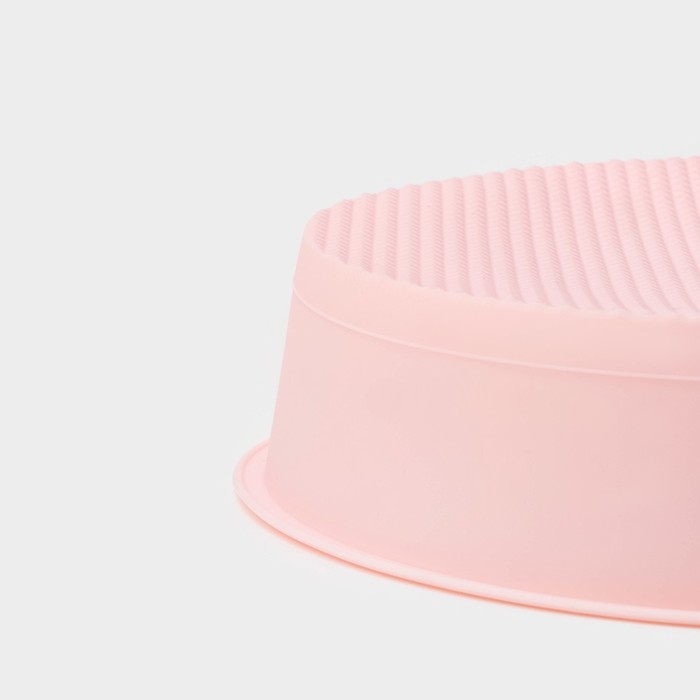 Форма для выпечки Доляна «Круг», силикон, 25×5,5 см, внутр. d=23 см, цвет розовый Форма для выпечки Доляна «Круг», силикон, 25×5,5 см, внутр. d=23 см, цвет розовый