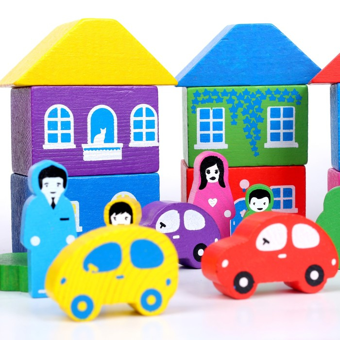 Конструктор «Цветной городок» большой, 41 элемент Конструктор «Цветной городок» большой, 41 элемент