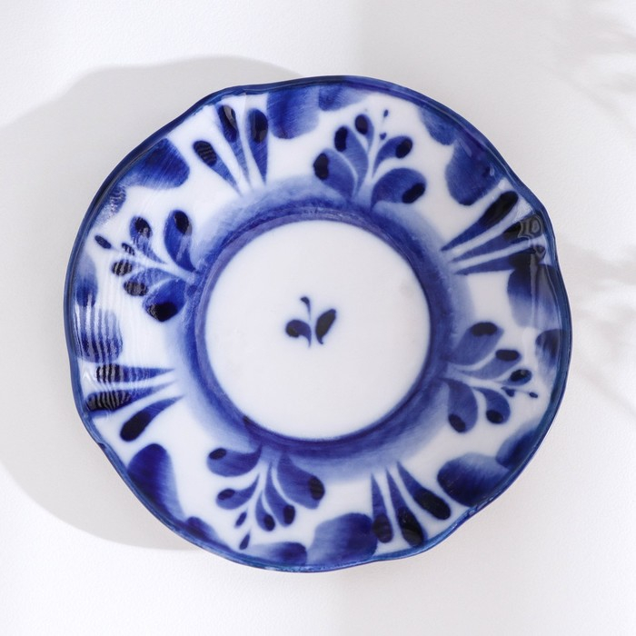 Блюдце «Силуэт», 9х9х1 см, гжель Блюдце «Силуэт», 9х9х1 см, гжель