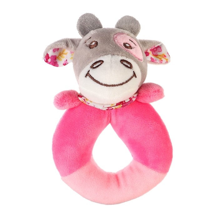 Погремушка мягкая на кольце «Коровка - пищалка», Крошка Я Погремушка мягкая на кольце «Коровка - пищалка», Крошка Я