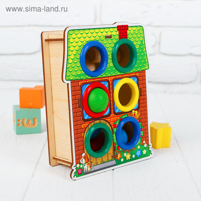 Стучалка-сортер «Дом», с молотком, МИКС Стучалка-сортер «Дом», с молотком, МИКС