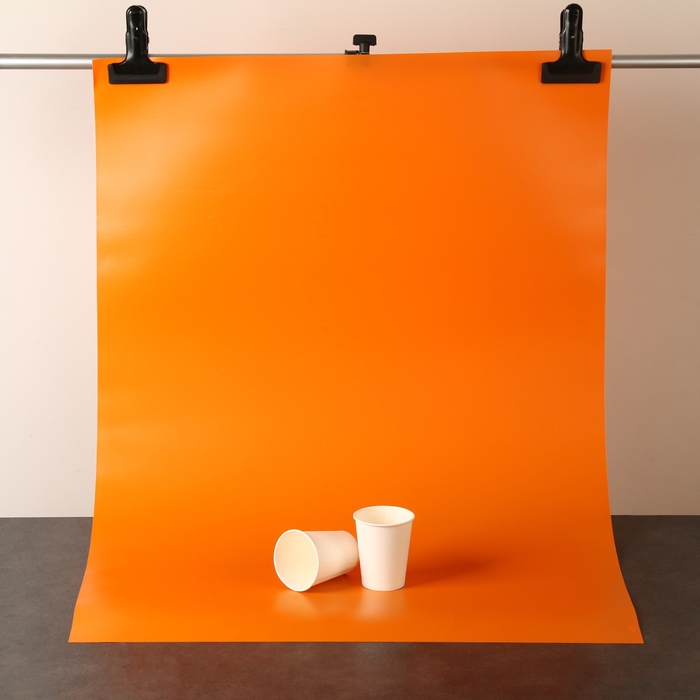 Фотофон для предметной съёмки Фотофон для предметной съёмки "Оранжевый" ПВХ, 100 х 70 см