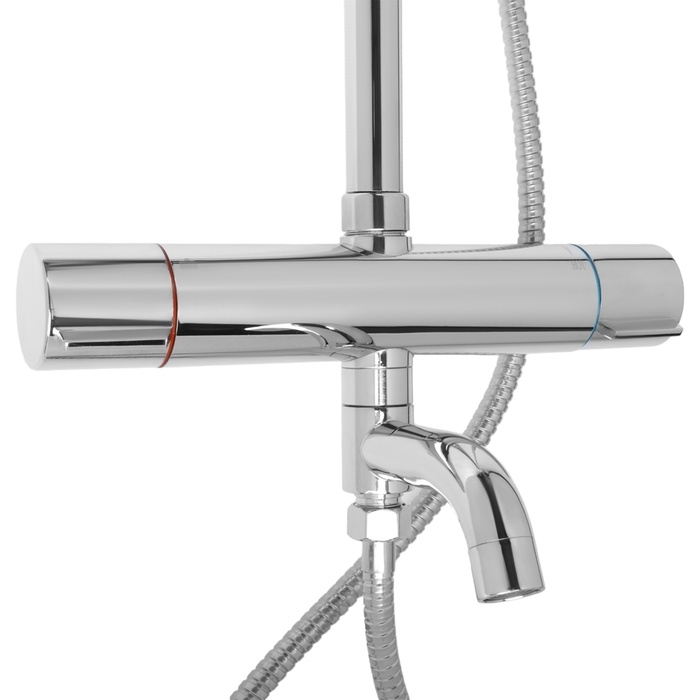 Душевая система ZEIN Z4483, с термостатом, верхняя лейка 22 см, ручная лейка 12,5 см, хром   1045096 Душевая система ZEIN Z4483, с термостатом, верхняя лейка 22 см, ручная лейка 12,5 см, хром   1045096