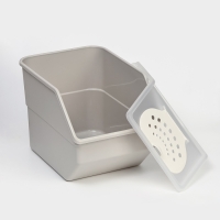 Контейнер для овощей Доляна, 11,2 л, 32,3×22×21,7 см, серый Контейнер для овощей Доляна, 11,2 л, 32,3×22×21,7 см, серый