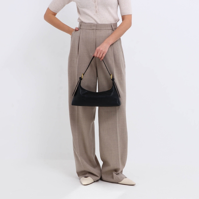 Сумка женская багет на молнии, цвет чёрный Сумка женская багет на молнии, цвет чёрный