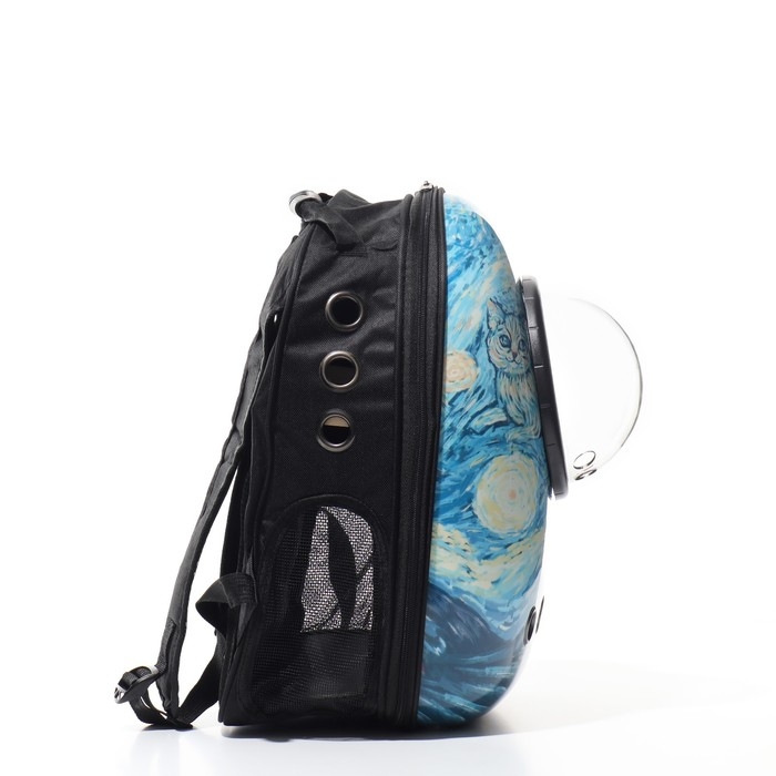 Рюкзак для переноски кошек и собак Рюкзак для переноски кошек и собак "Волны", с окном, 32 х 26 х 44 см