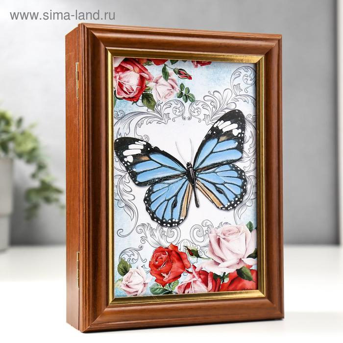 Ключница Ключница "Бабочка" орех 15х21 см