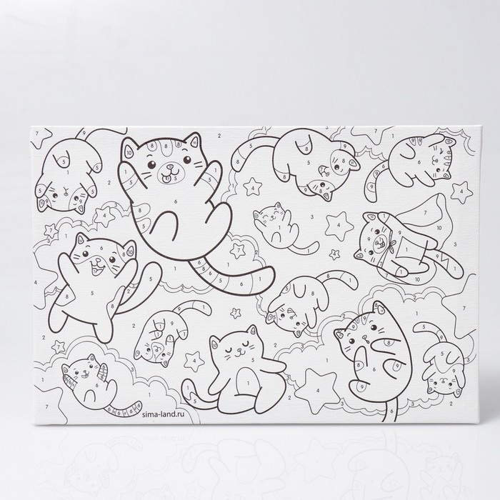 Картина по номерам для детей «Парящие котята», 20 х 30 см