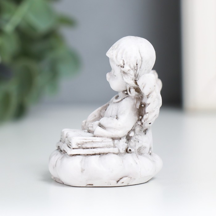 Сувенир полистоун Сувенир полистоун "Белоснежный ангел с книжкой на облаке" МИКС 5х4,5х5,4 см