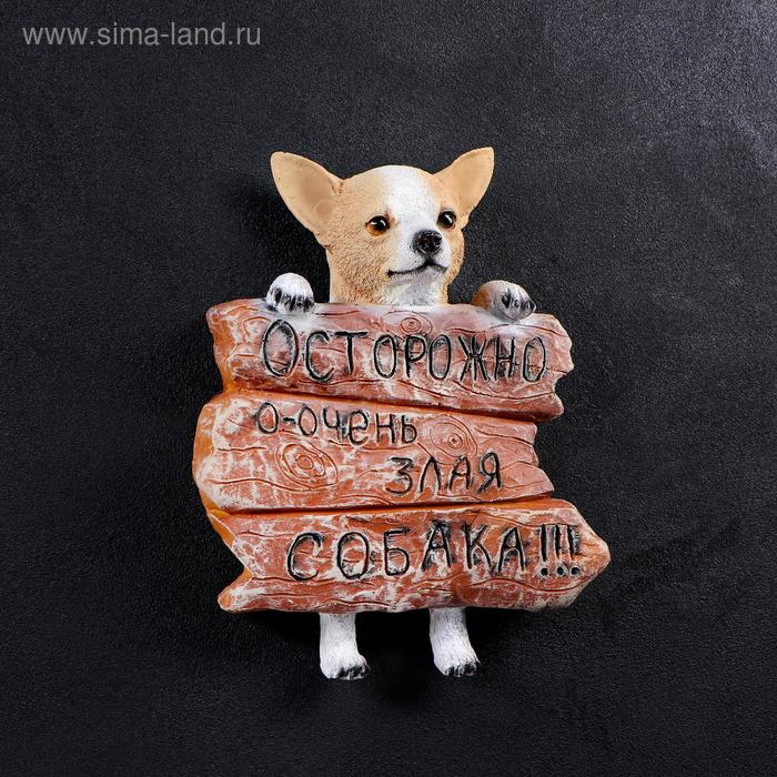 Подвесной декор Подвесной декор "Осторожно очень злая собака" 26х22см
