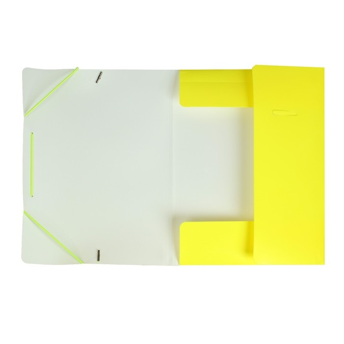 Папка на резинке А4, 500 мкм, Calligrata  Папка на резинке А4, 500 мкм, Calligrata "Neon", корешок 30 мм, неоновая, жёлтая