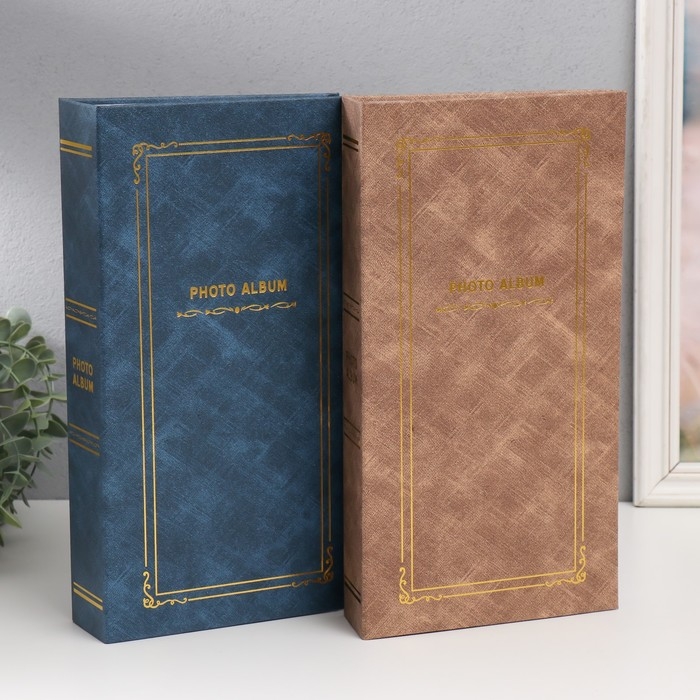 Фотоальбом на 300 фото 10х15 см Фотоальбом на 300 фото 10х15 см "Классика. Золотая рамка" в коробке МИКС 5,5х17,5х33 см