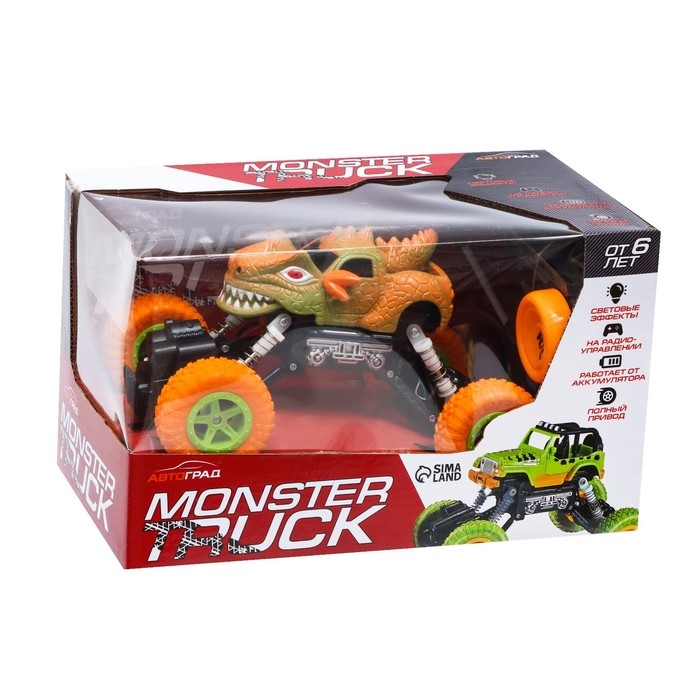 Джип радиоуправляемый DINO, работает от аккумулятора, цвет жёлтый Джип радиоуправляемый DINO, работает от аккумулятора, цвет жёлтый