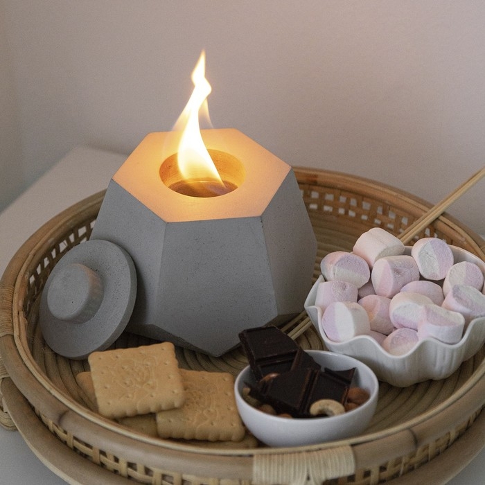 Биокамин настольный Биокамин настольный "Шестигранник" 17 х 11 см, топливо и спички в комплекте