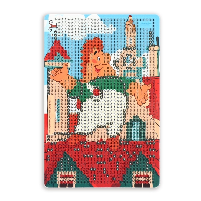Алмазная мозаика для детей  Алмазная мозаика для детей "Карлсон", 10*15 см