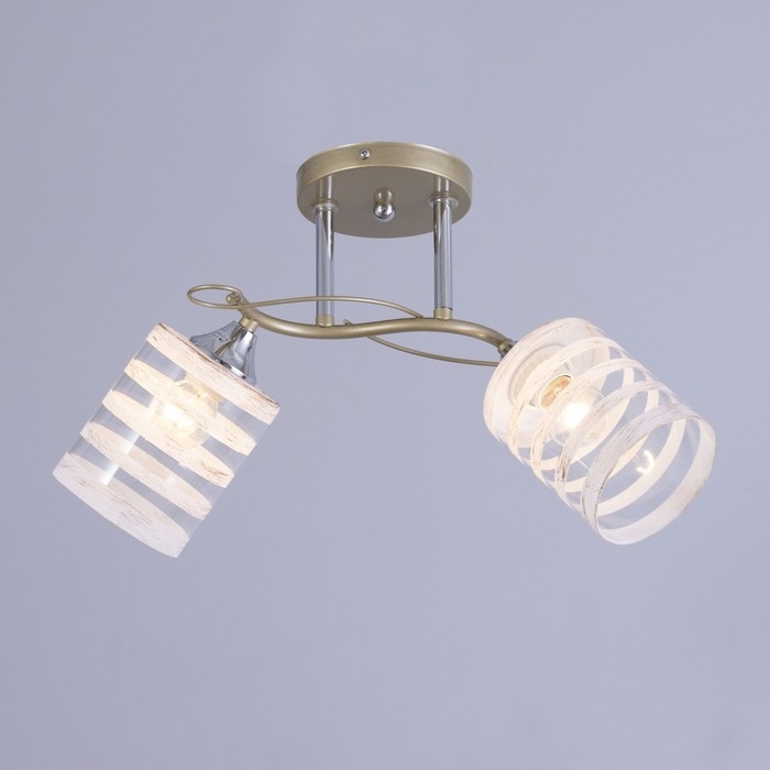 Люстра Люстра "Миа" 2х60Вт Е27 Золото, хром 38х32х28см