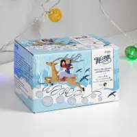 Гирлянда &laquo;Нить&raquo; 4 м с насадками &laquo;Шарик сетка&raquo;, IP20, прозрачная нить, 20 LED, свечение мульти, 8 режимов, 220 В