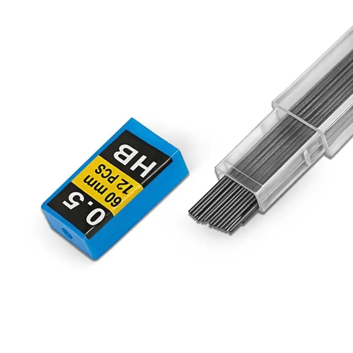 Грифели для механических карандашей НВ, 0.5 мм, 12 штук Грифели для механических карандашей НВ, 0.5 мм, 12 штук