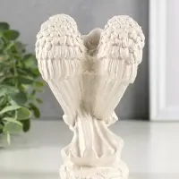 Фигура гипс "Ангел с крыльями" 15х7 см, перламутр