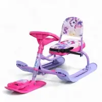 Снегокат «Лошадка», со спинкой, розовый, фиолетовый, ТС4-1СЛ/Л Snow Cat